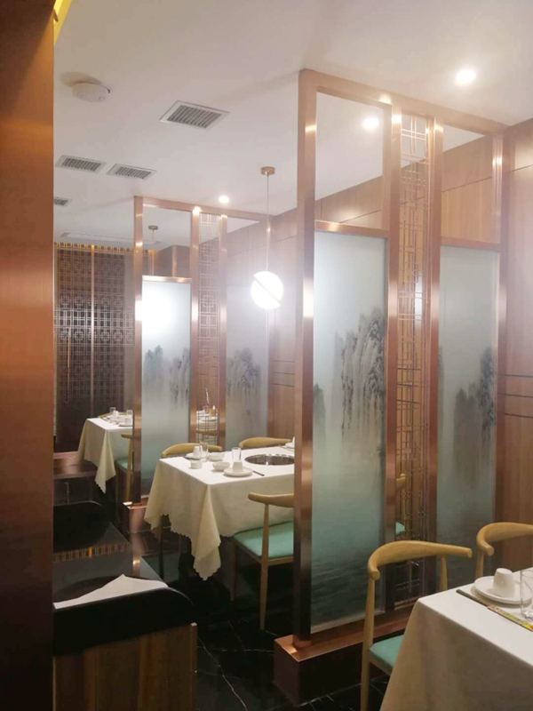 餐廳不銹鋼屏風